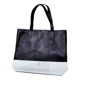 Juicy Couture Textured Black and White Tote